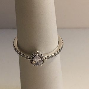 Radiant Teardrop Pandora Ring Sz 8.5 NEW!